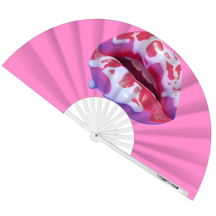 Taste The Rainbow Fan (UV)| The Gay Fan Club | Oversized Bamboo Clack Fan