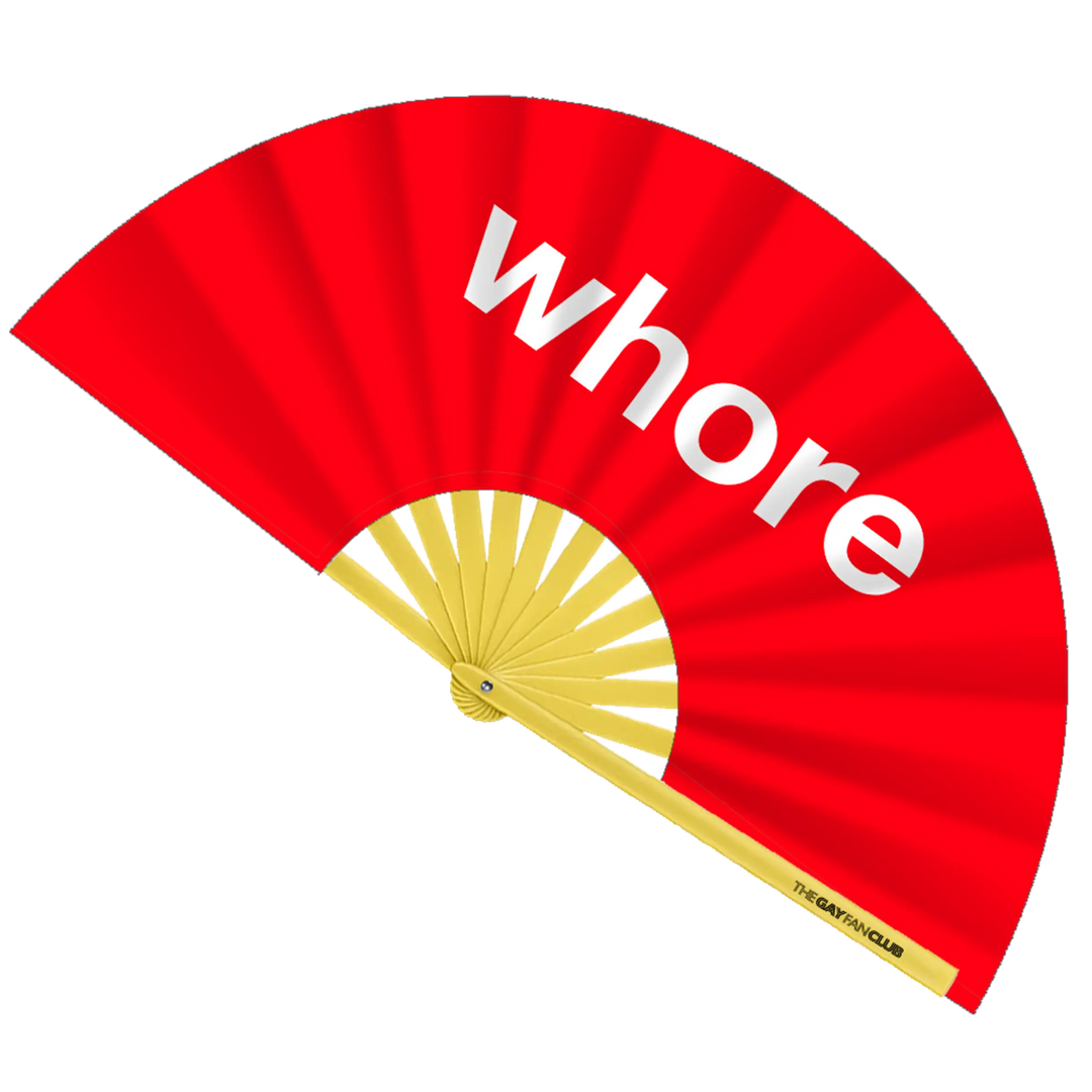 Whore Fan The Gay Fan Club Bamboo Clack Fan