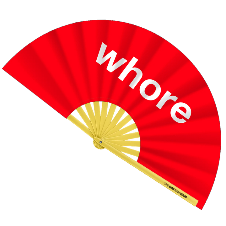 Whore Fan The Gay Fan Club Bamboo Clack Fan