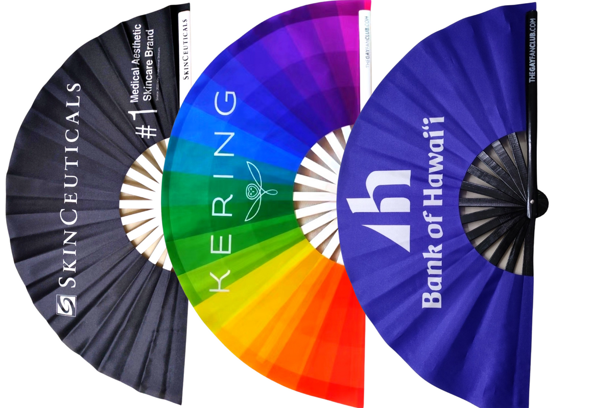 Custom Bamboo Hand Fans for Business The Gay Fan Club®