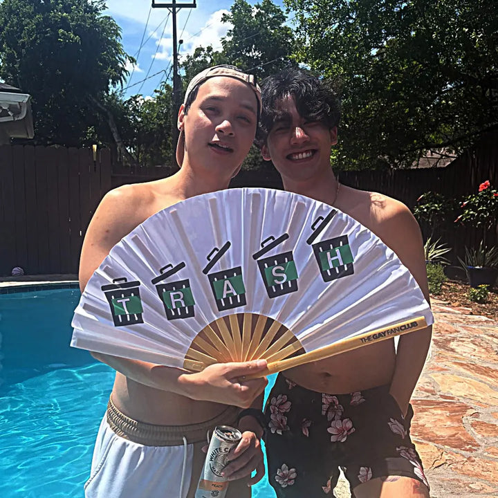 White Trash Fan The Gay Fan Club® Bamboo Clack Fan