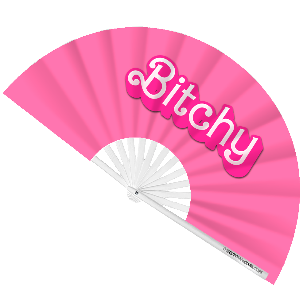 Bitchy Fan - barbie pink hand fan - The Gay Fan Club® 