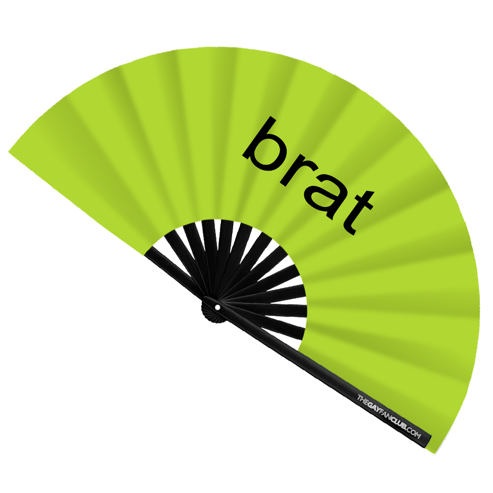 "Brat" Green Oversized Clack Fan (Charli XCX Inspired)
