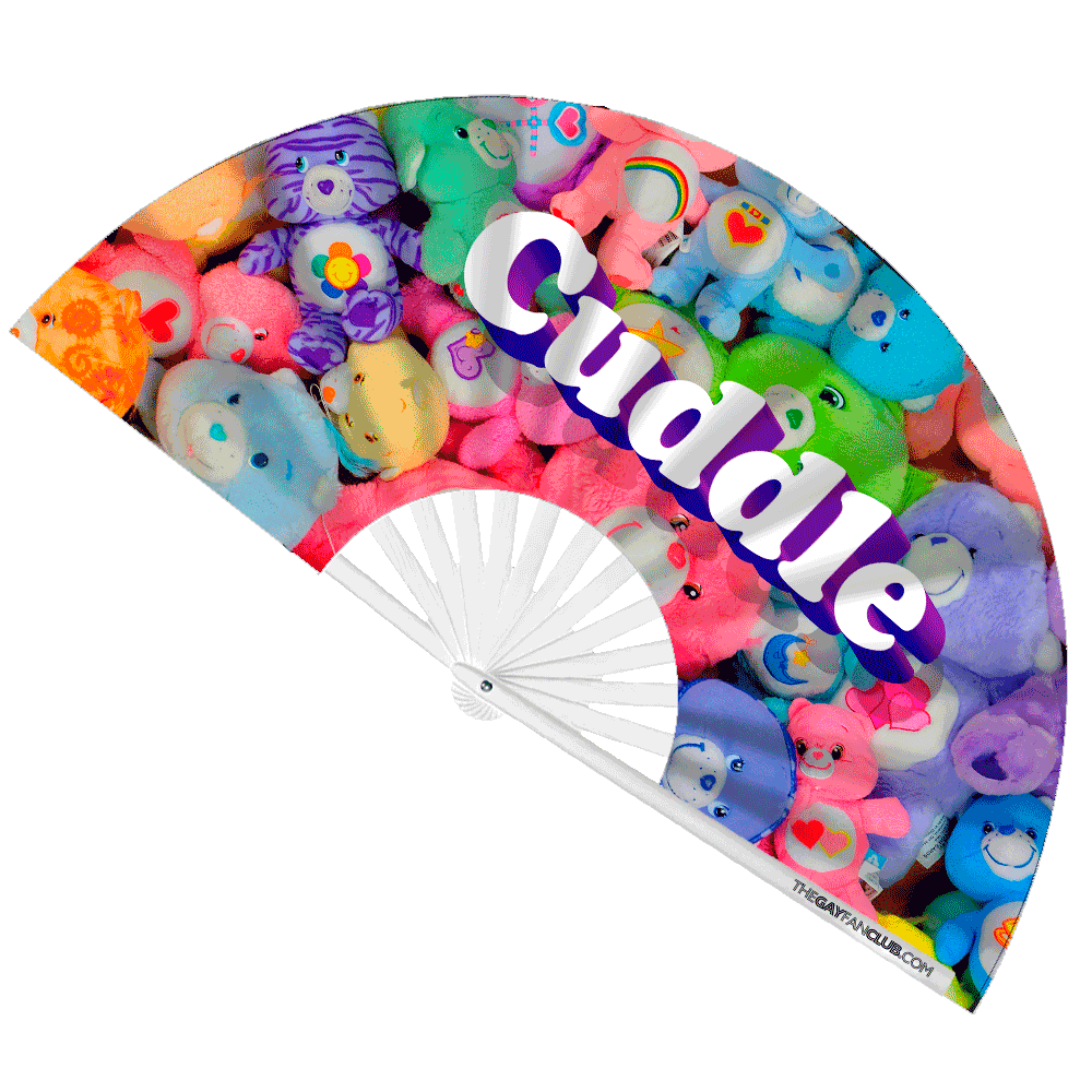Cuddle Bear UV Clack Fan - Gay Bear Pride Accessory