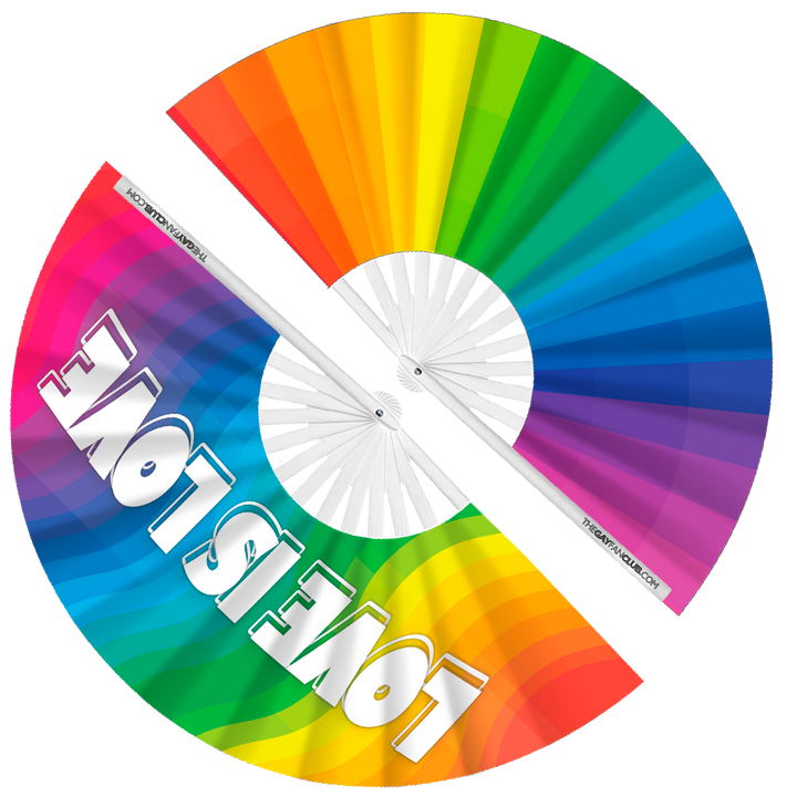 Double Rainbow | 2 Fan Bundle - The Gay Fan Club® 