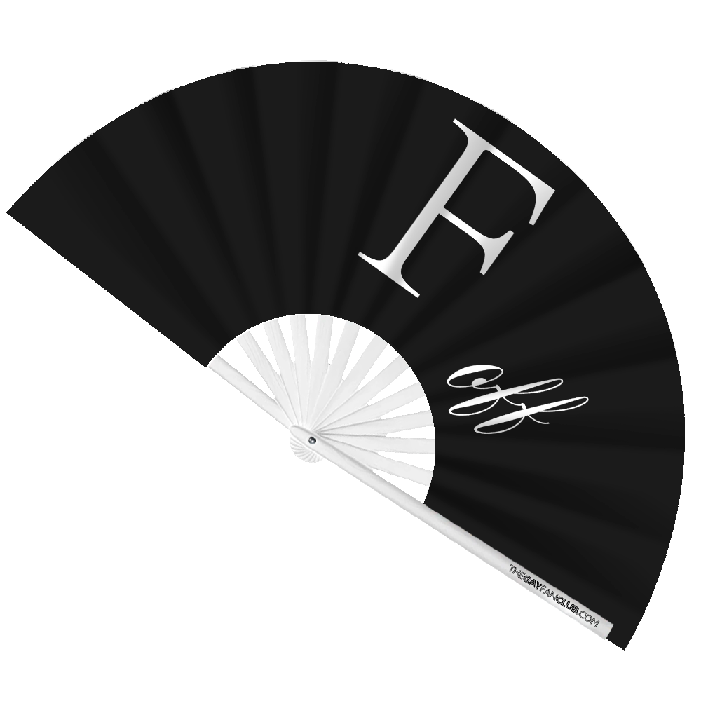 F Off Fan - black bamboo hand fan for drag brunch  - The Gay Fan Club