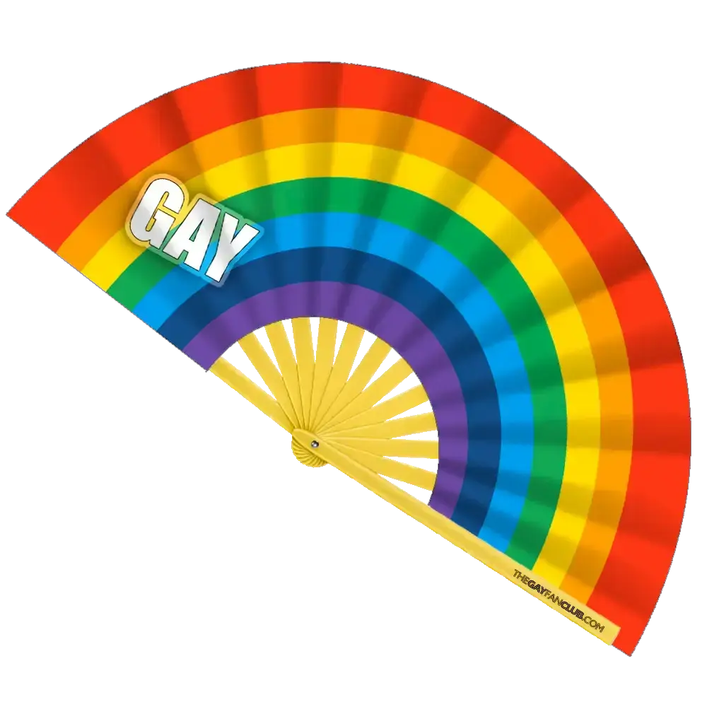 Gay All Day Pride Flag Clack Fan