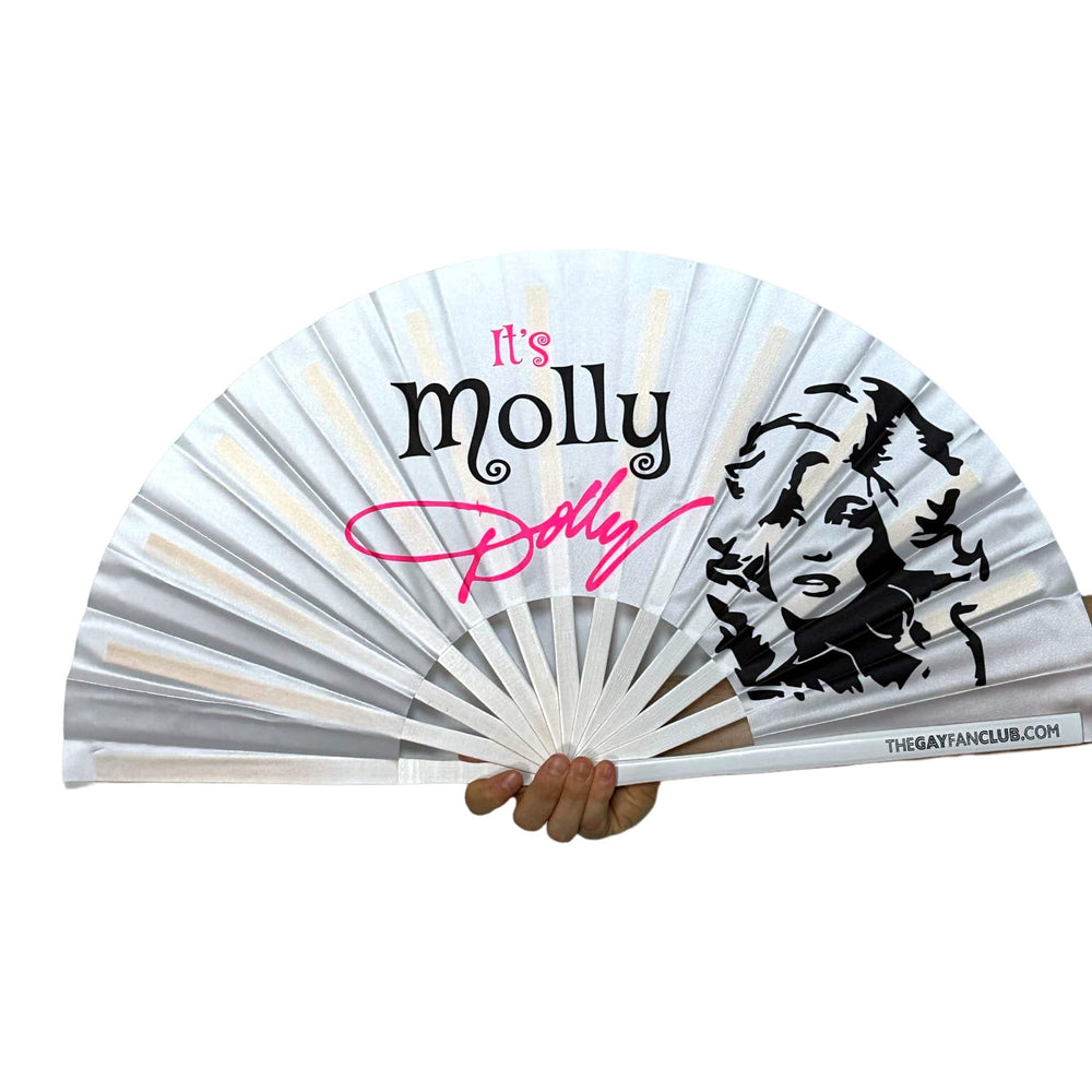 Molly Dolly Fan (UV) - Hand Fans for Raves - The Gay Fan Club® 