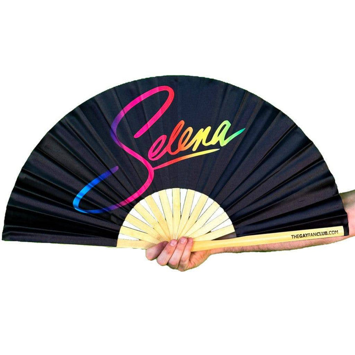 Selena Rainbow Fan - Texas Hand Fan - The Gay Fan Club