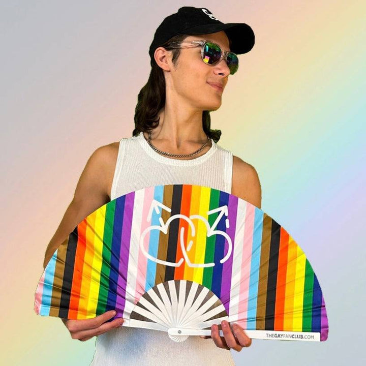 Equality Rainbow Fan | Inclusive Rainbow Fans at The Gay Fan Club