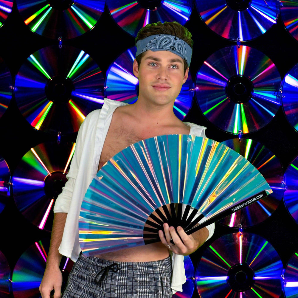 Iridescent Holographic Fan - The Gay Fan Club® 
