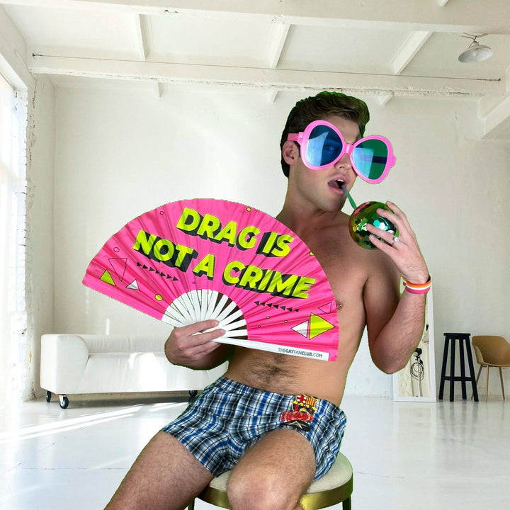 Drag Is Not A Crime Fan | Drag Fans | The Gay Fan Club