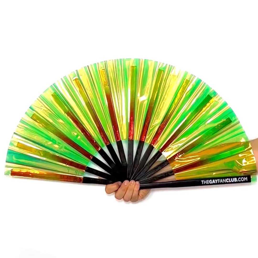 Gold Shimmer Fan (Holographic) - The Gay Fan Club® 