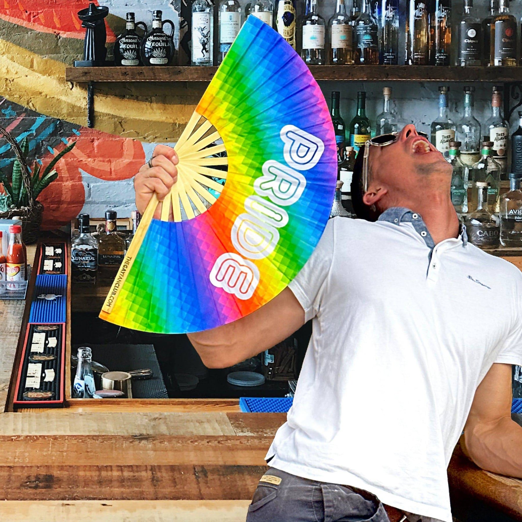 Fan Led Lgbt Pride Party Fan (UV) | Pride Rainbow Fan | The Gay Fan Club