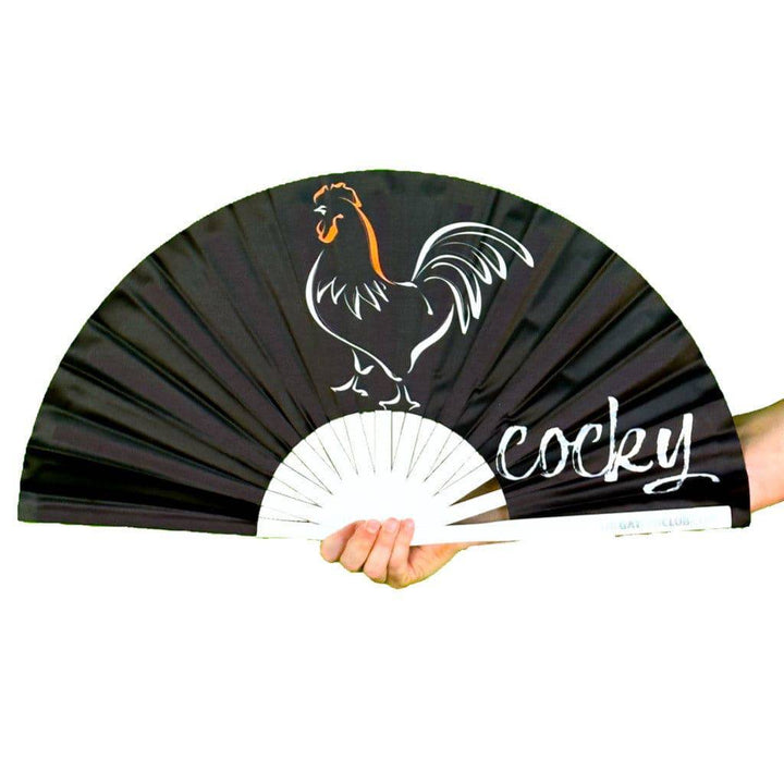 Cocky Fan - Black Rave Fan - The Gay Fan Club