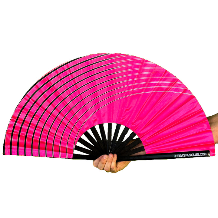Wave Fan (UV) Pink Rave Fan - The Gay Fan Club