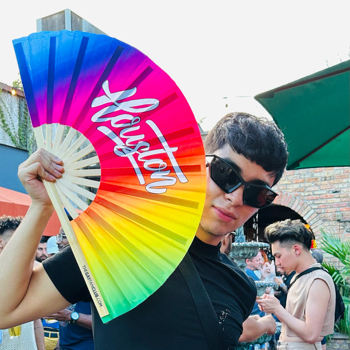 Houston Rainbow Fan (UV) - The Gay Fan Club® 