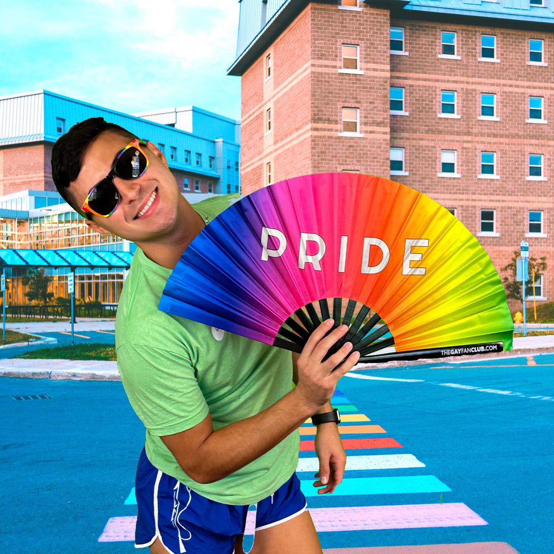 Pride Rainbow Fan | Rainbow Hand Fans at The Gay Fan Club