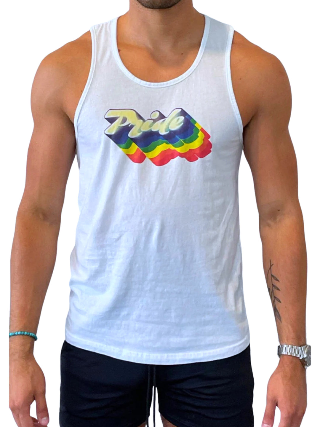 Vintage Pride Fitted Tank Top The Gay Fan Club™