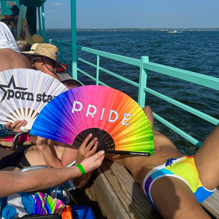 Pride Rainbow Fan | Rainbow Hand Fans at The Gay Fan Club