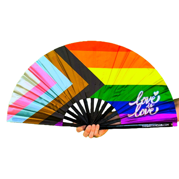Love Is Love Rainbow Fan Pride Hand Fans The Gay Fan Club
