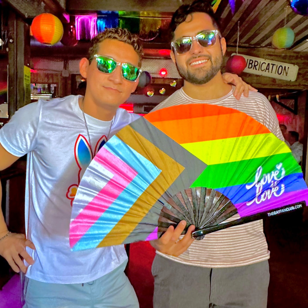 Love Is Love Rainbow Fan - Pride Hand Fans - The Gay Fan Club