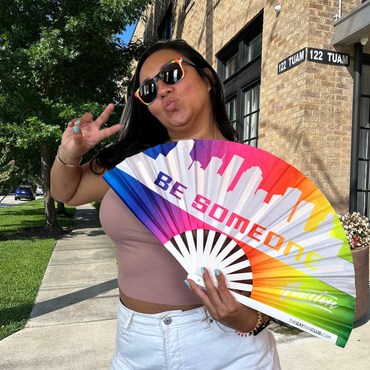 Be Someone Houston Fan | Houston, TX Hand Fan | The Gay Fan Club