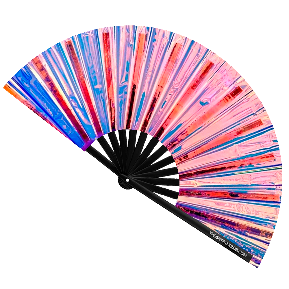Iridescence Fan - shiny hand fan -  The Gay Fan Club® 