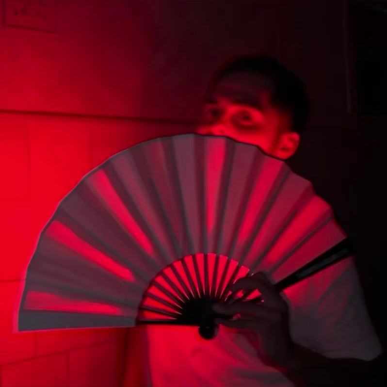 Red Devil LED Rave Fan | Halloween Hand Fans at The Gay Fan Club