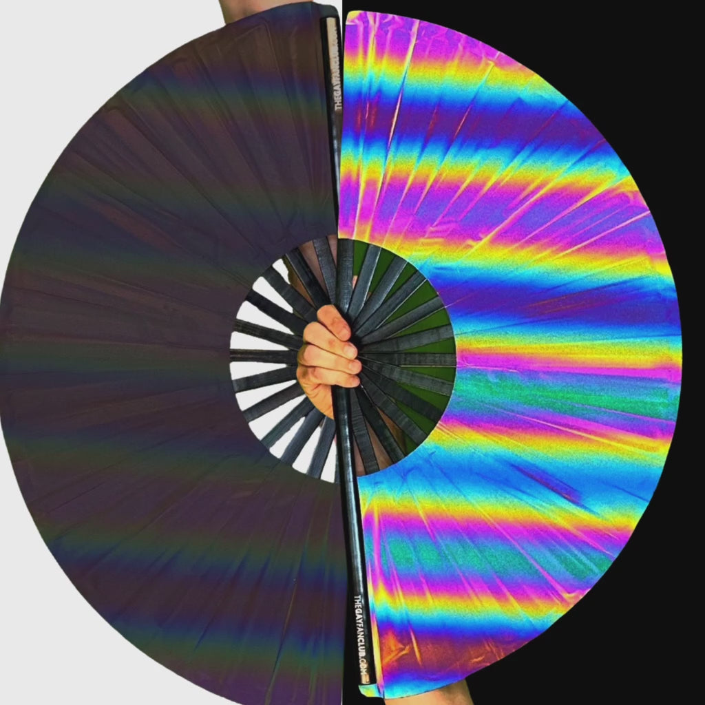 Eclipse Reflective Rainbow Fan