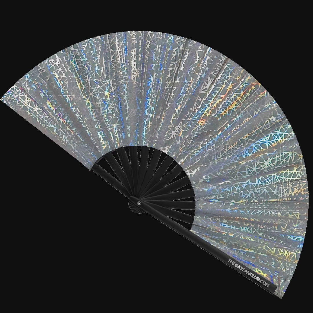Discoteca Metallic Reflective Hand Fan
