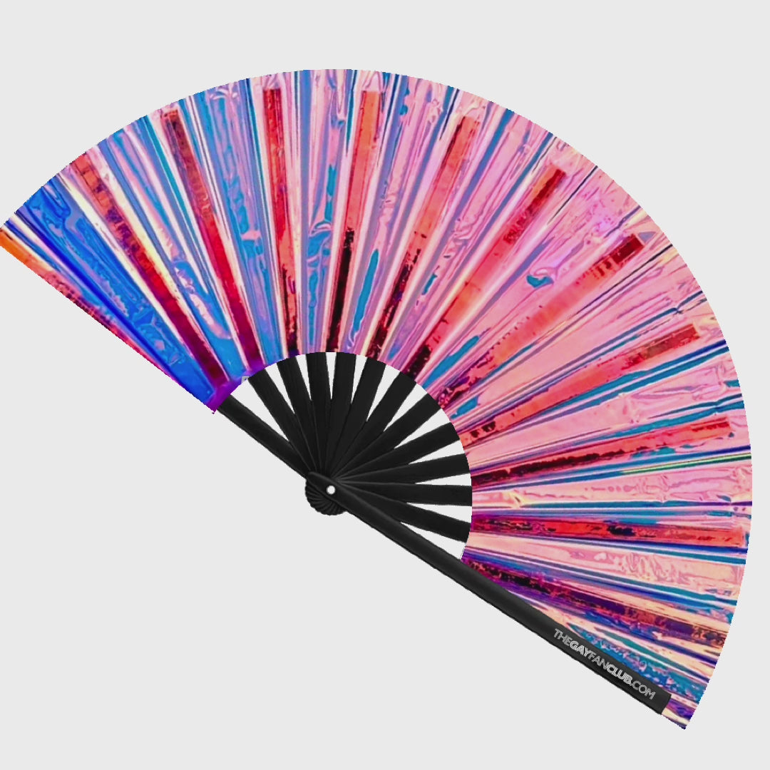 Iridescence Holographic Hand Fan