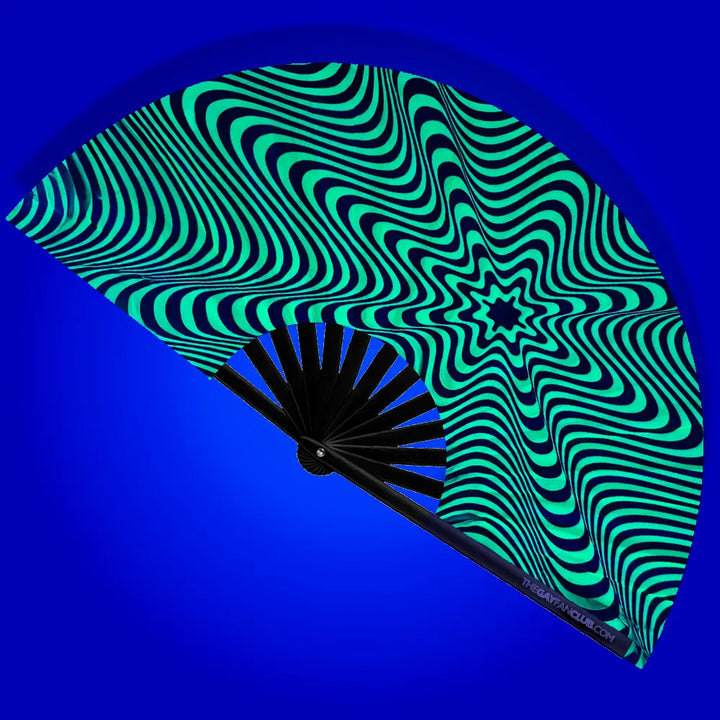 Stranger Danger Fan (UV) The Gay Fan Club® Bamboo Clack Fan