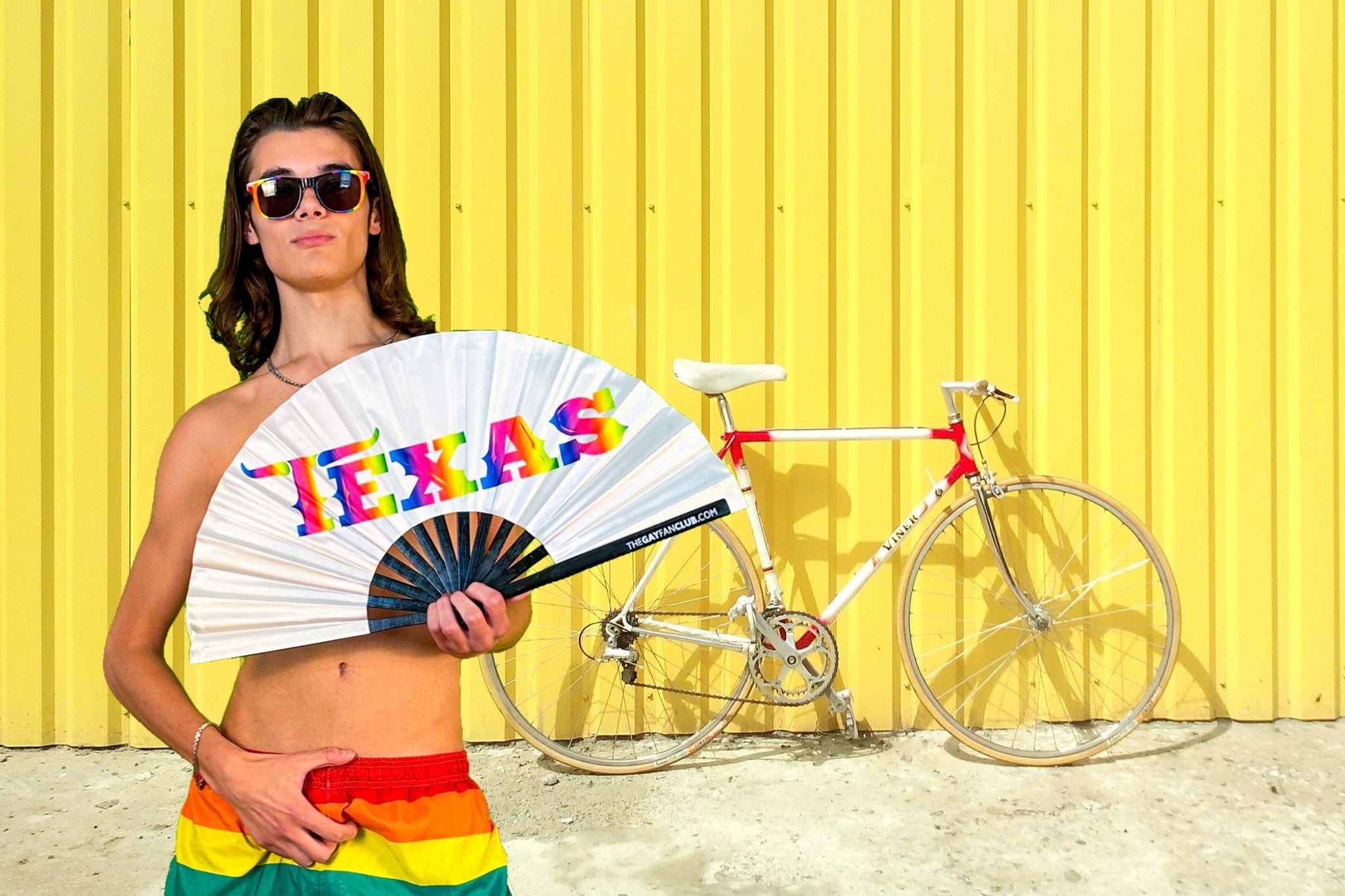 Texas Pride hand fans and Texas Pride T-Shirts