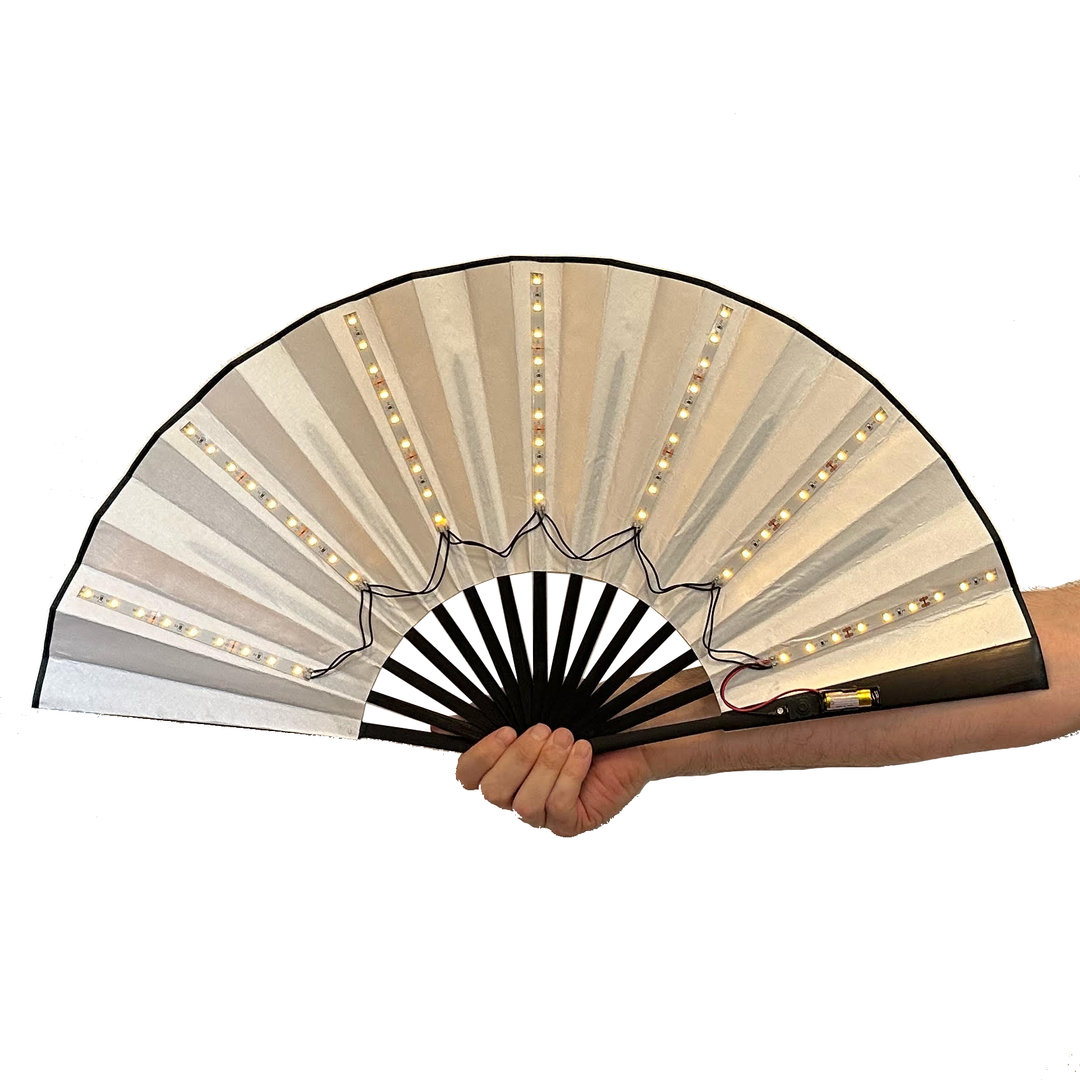 Gold LED Fan | Rave Hand Fan | The Gay Fan Club