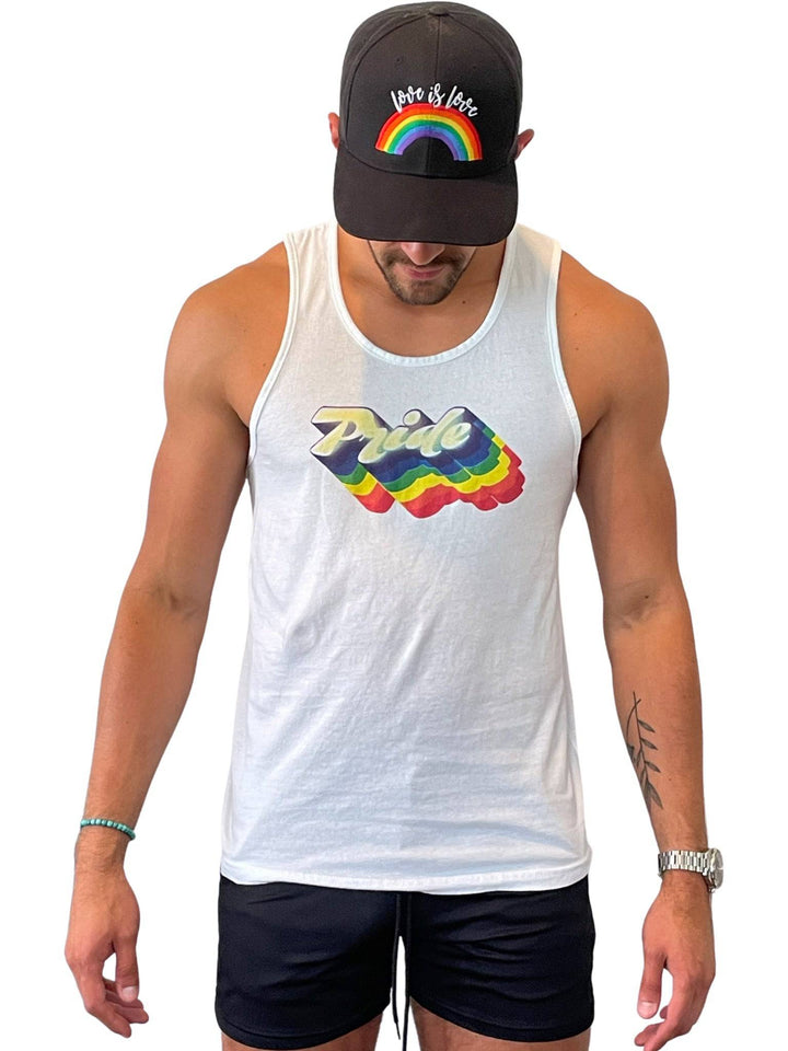 Vintage Pride Fitted Tank Top The Gay Fan Club™ 