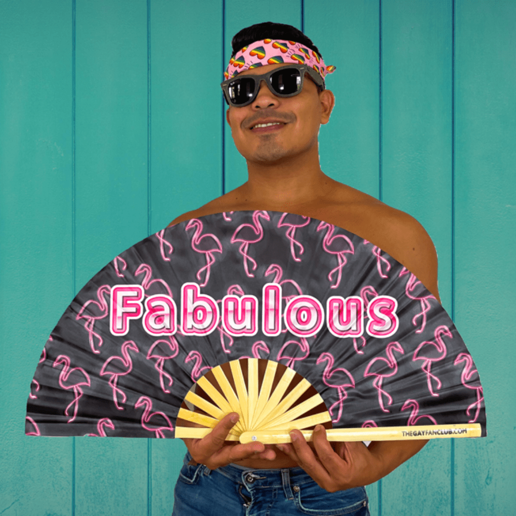 Fabulous Flamingo Fan Drag Fans The Gay Fan Club