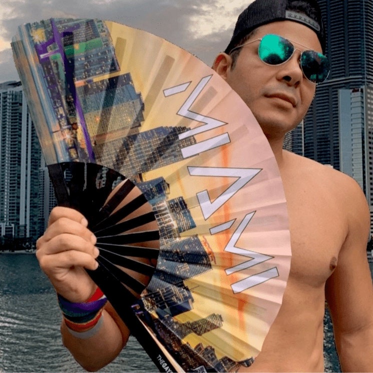 Miami Fan | Miami, FL Hand Fan - The Gay Fan Club