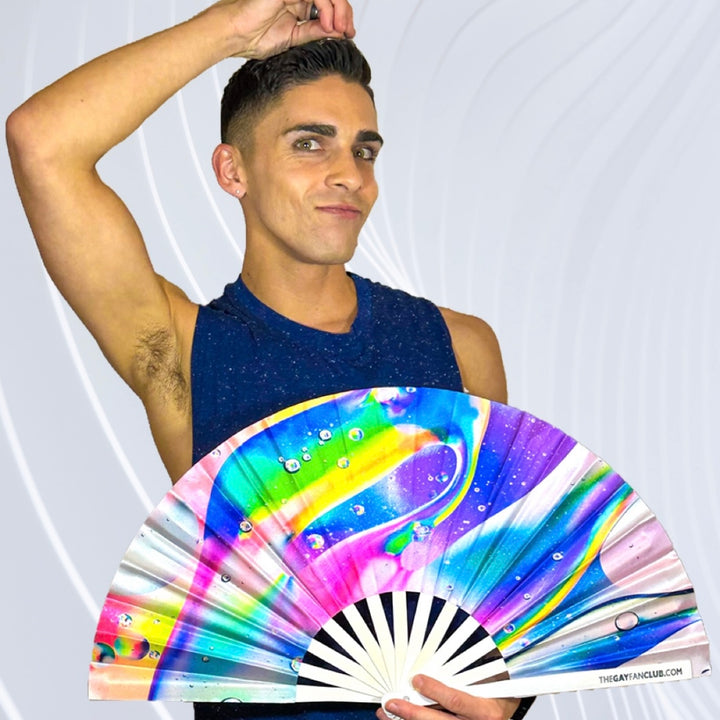Energy Fan (UV) Circuit Party Folding Fan The Gay Fan Club